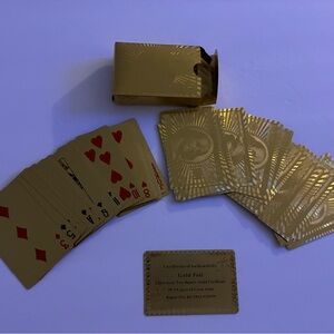 Gold Foil Playing Cards Set